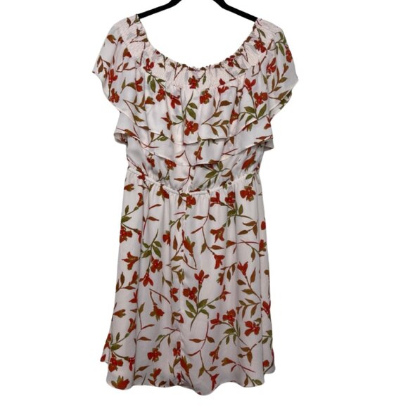 LOVERS + FRIENDS | Suntime Mini Dress Floral Off the Shoulder Ruffle | Size M - Picture 7 of 13